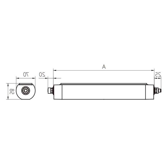 功率21W、尺寸 A= 510 mm x 70 mm、MQAL-36-LWN、A70251